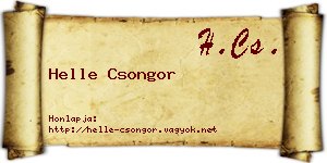 Helle Csongor névjegykártya