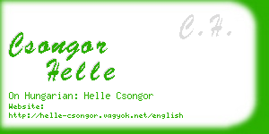 csongor helle business card